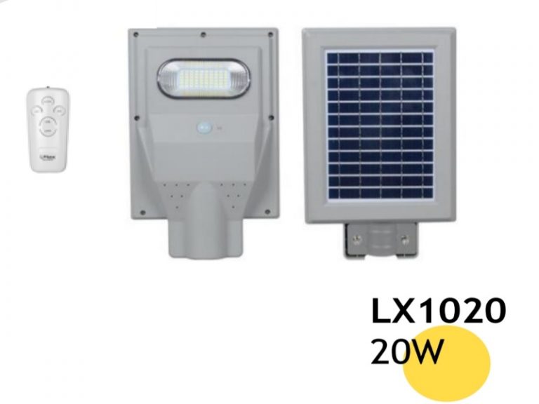 Alumbrado publico solar con sensor de movimiento 20w – Cordoba Solar